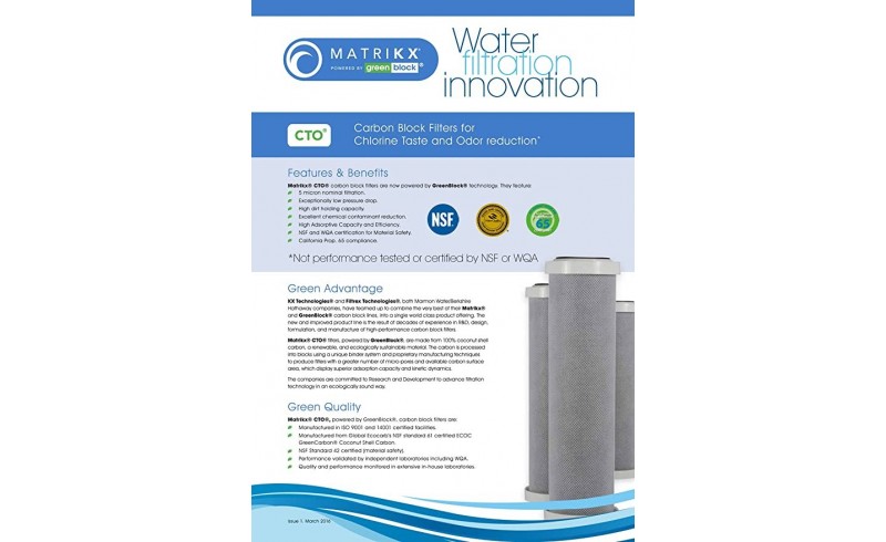 Kx Matrıkx 10 Inç Cto® Blok Karbon Filtre (405534630) Kx Matrıkx 10 Inç Cto® Blok Karbon Filtre (405534630)