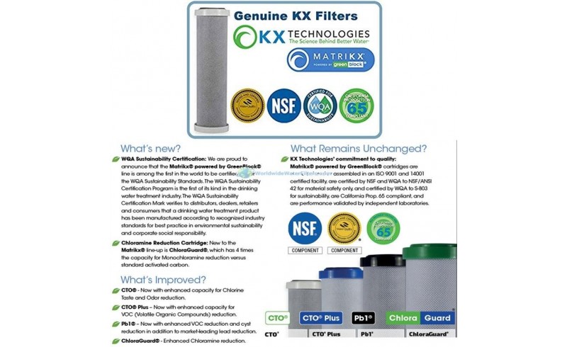 Kx Matrıkx 10 Inç Cto® Blok Karbon Filtre (405534630) Kx Matrıkx 10 Inç Cto® Blok Karbon Filtre (405534630)