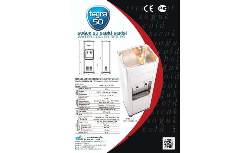 Arıtmalı & Soğuk Teknogrand Tegra 50 Su Sebili